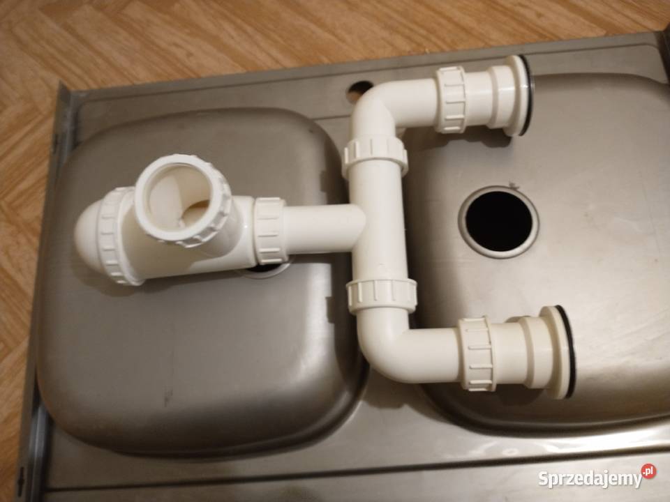 Zlewozmywak dwukomorowy stalowy 8060 z syfonem Bydgoszcz