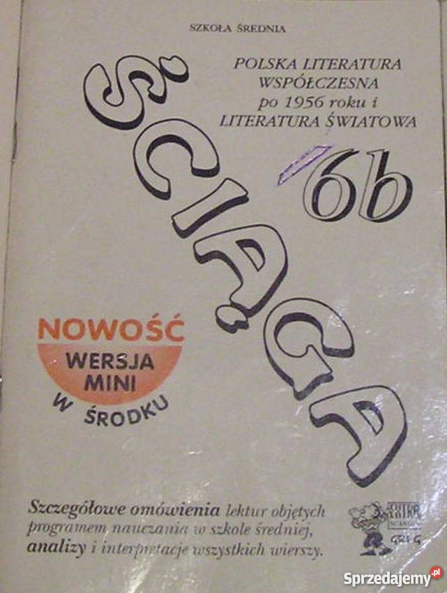 ŚCIĄGA 6A POLSKA LITERATURA WSPÓŁCZESNA 1956 Grudziądz