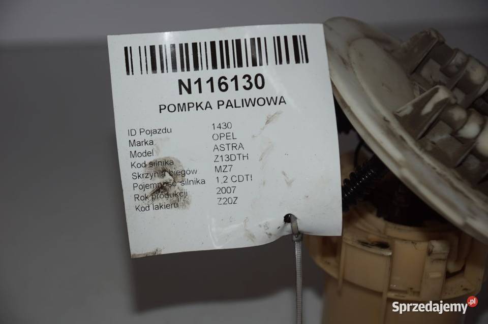 13238848 13CDTI ASTRA POMPKA PALIWOWA Lipno