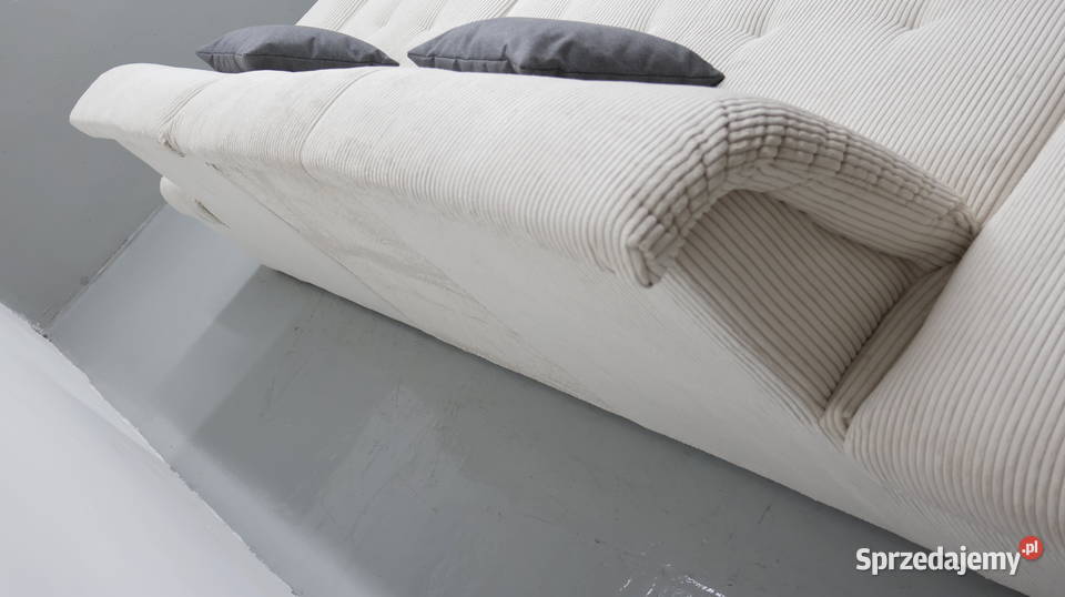 TIL Narożnik z funkcją spania beżowa tkania Poznań