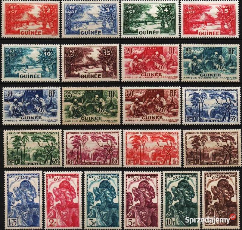 GWINEA FRANCUSKA 1938kompletna seria wysyłka Człuchów sprzedam