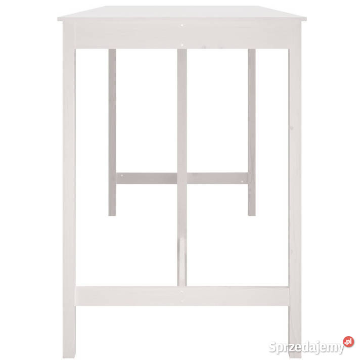Stolik barowy biały 180x80x110 lite drewno Warszawa