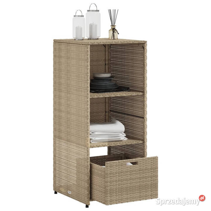 Szafka ogrodowa beżowa 50x55x115 polirattan mazowieckie sprzedam