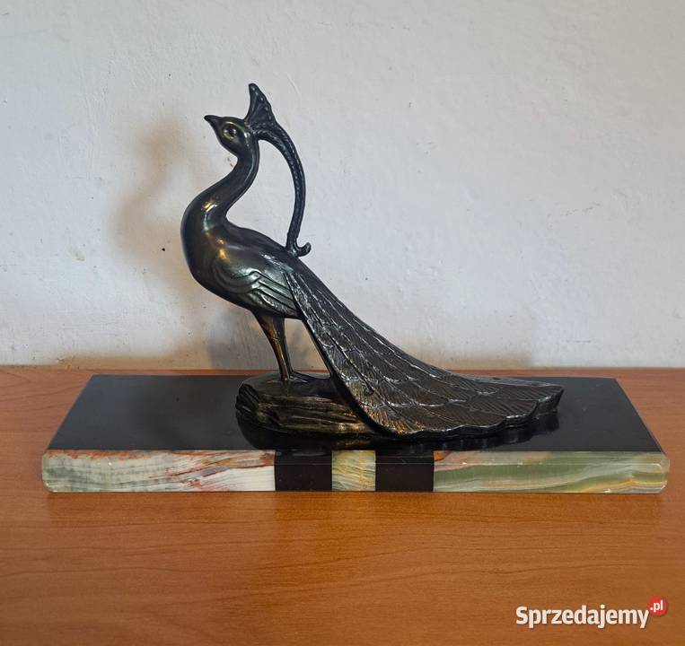metalowa figura pawia na marmurowoonyksowej mazowieckie Warszawa