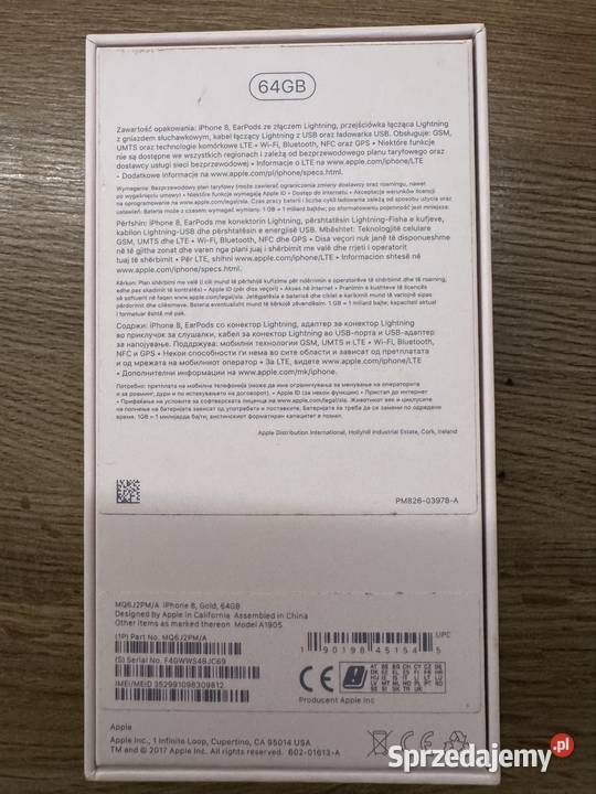 Telefon IPHONE 8 w stanie idealnym bez uszkodzeń