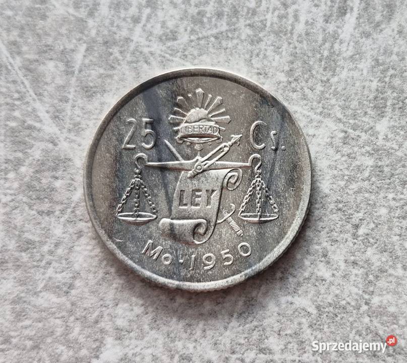 25 MEKSYK srebro 25 Centavos 1950 r Wola Kruszyńska