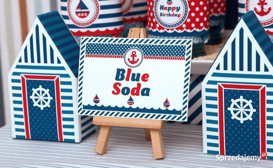 Marynarz granat szablony urodziny słodki stół