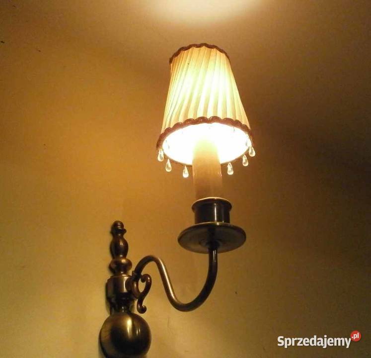 Mosiężne Lampy Ścienne Świece Kinkiety Vintage Kraków