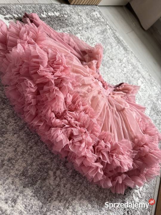 Sukienka tutu księżniczki pudrowy róż 8692 NOWA różowy Szczecin