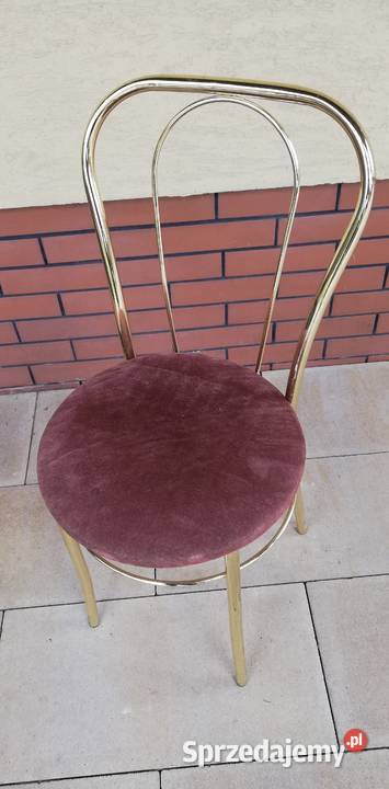 Krzesło złote stylowe do toaletki Krzesła Garwolin