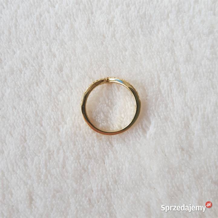Pierścionek prosty srebrny srebro 925 złoty Szczecin