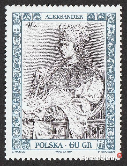 POLSKA POCZET KRÓLÓW ALEKSANDER 1997 CZYSTY Łódź