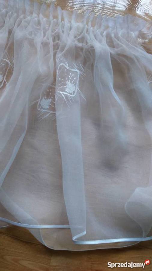 Firanka organtyna biała haftlamówka Wystrój okien Radom