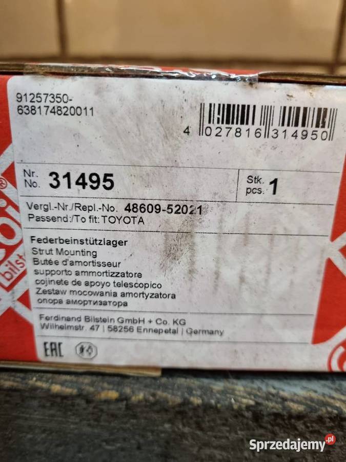 Sprzedam poduszki amortyzatora yaris1 dolnośląskie Lubin