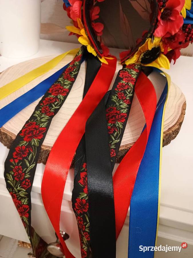 Korona kwiatowa wianek na głowę wielkopolskie Tulce