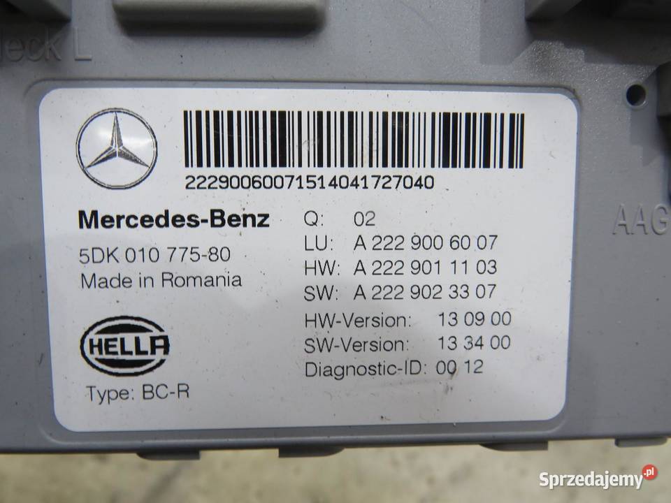 MODUŁ STEROWNIK SAM MERCEDES W205 A2229006007 lubelskie