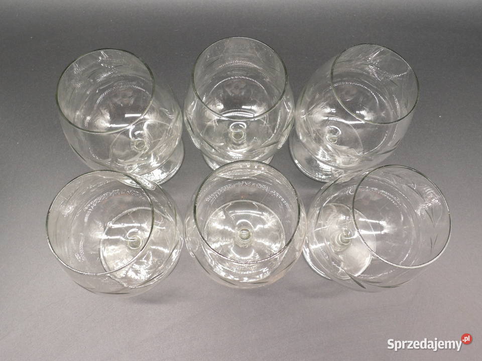 Zestaw 6 Vintage Kieliszków do BrandyKoniaku wielkopolskie Raszków
