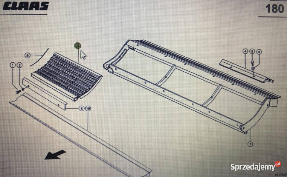 CLAAS Lexion segment klepiskaClaas Lexion 580 Jastrzębniki