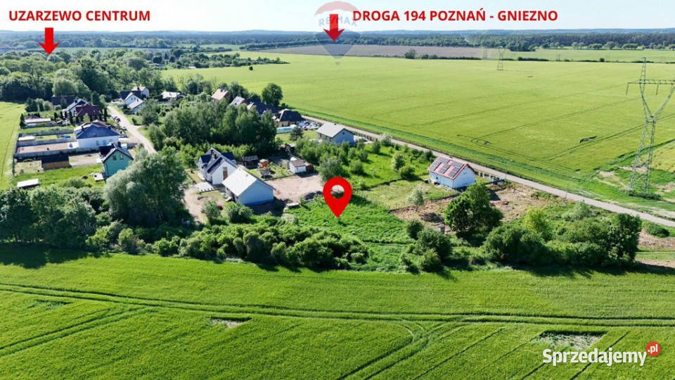 działka 200 m jeziora MPZP20 min Poznania 43m Grunty i działki Uzarzewo