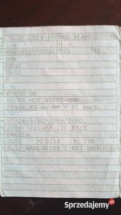 BMW F800GS wypadku elektryczny starter Mysłowice
