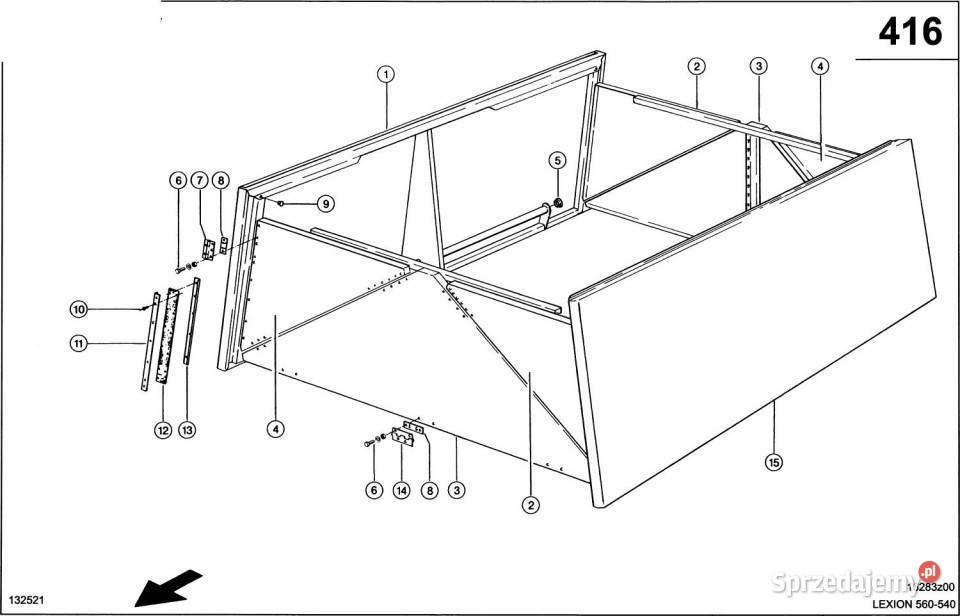 Claas Lexion 560 ŚCIANA CZOŁOWA LE 0007391780 wielkopolskie Jastrzębniki sprzedam