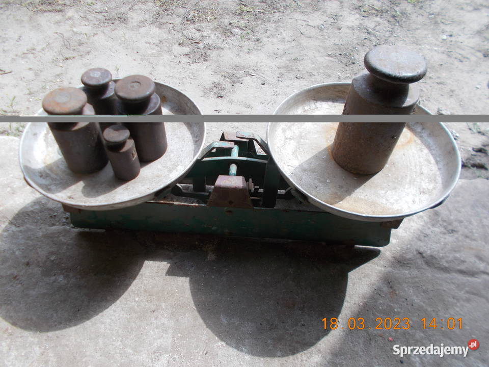 waga szalkowa odważniki ciężarki Pigża