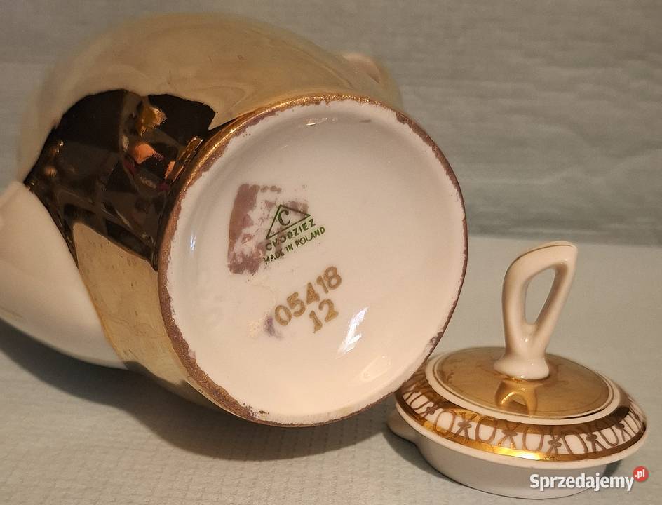Złoty Zestaw Porcelanowy do Kawy Chodzież Porcelana i szkło śląskie Gliwice