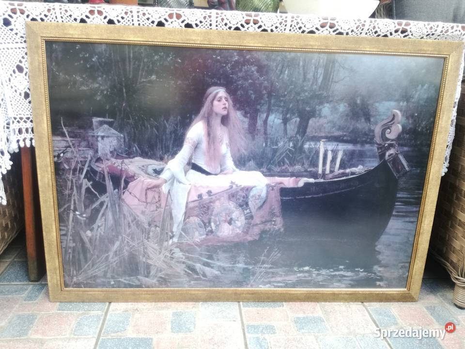 Piękna duża reprodukcja 3 98x68 ramy WWaterhouse Jawor