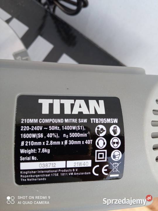 Ukośnica TITAN 210mm 1400w 230v Bydgoszcz