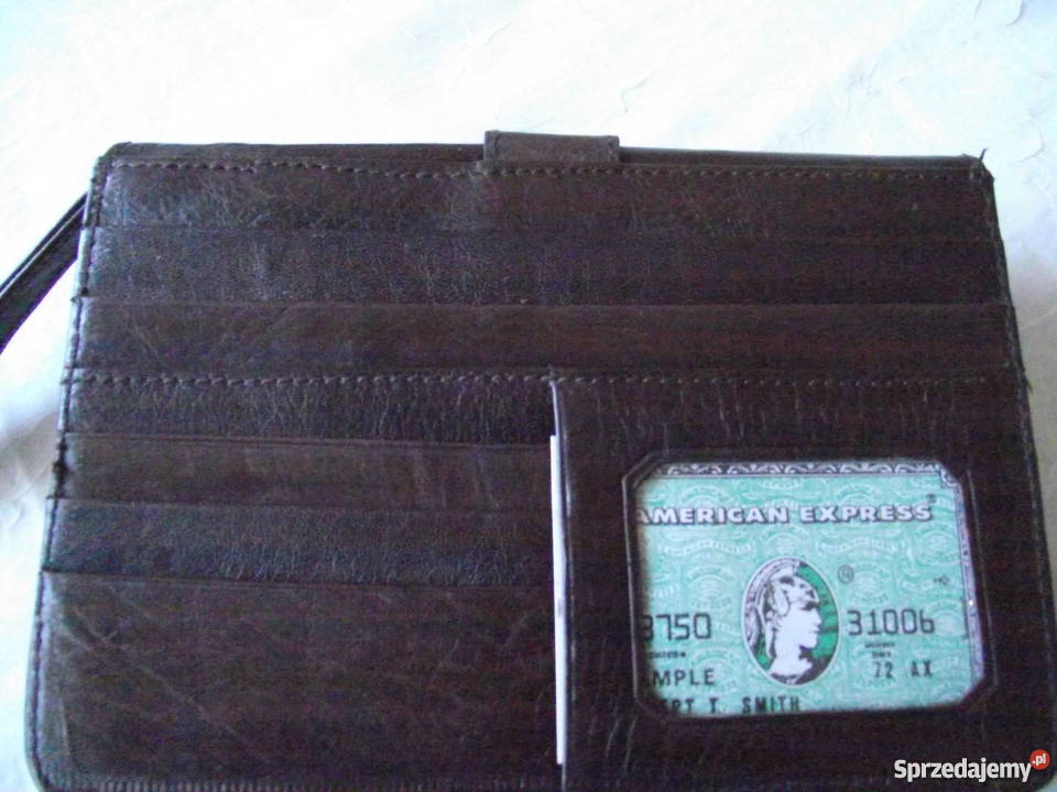 MARKOWA SASZETKA NA DOKUMENTY Z NATURALNEJ SKÓRY Do ręki  Piła