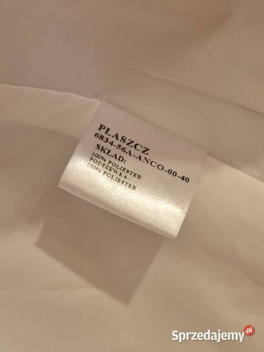 PŁASZCZ z kapturem marki Molton biały XL Lublin