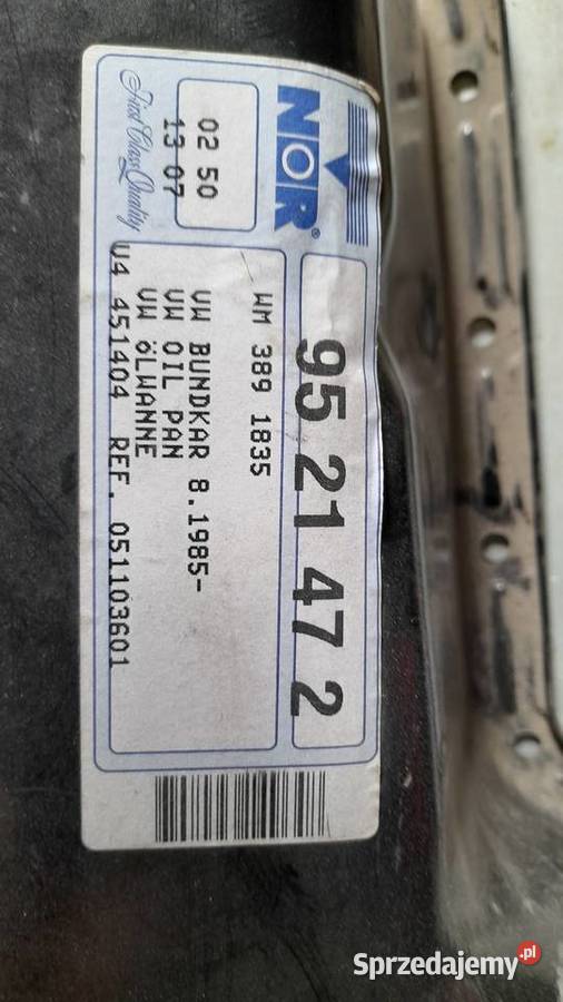 Miska olejowa volkswagen Części Skierniewice sprzedam