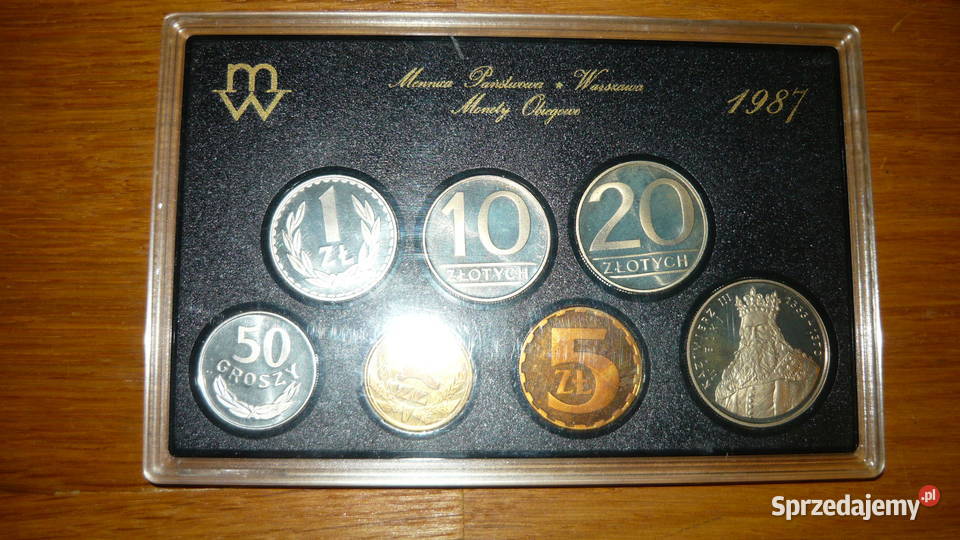 Polskie monety obiegowe zestaw 1980 1987 Sokółka