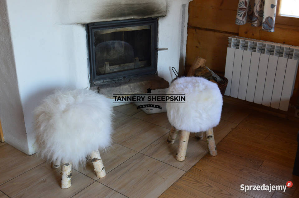 Krzesła ze Skór Owczych Pufa Naturalna Skóra nowoczesne Szaflary