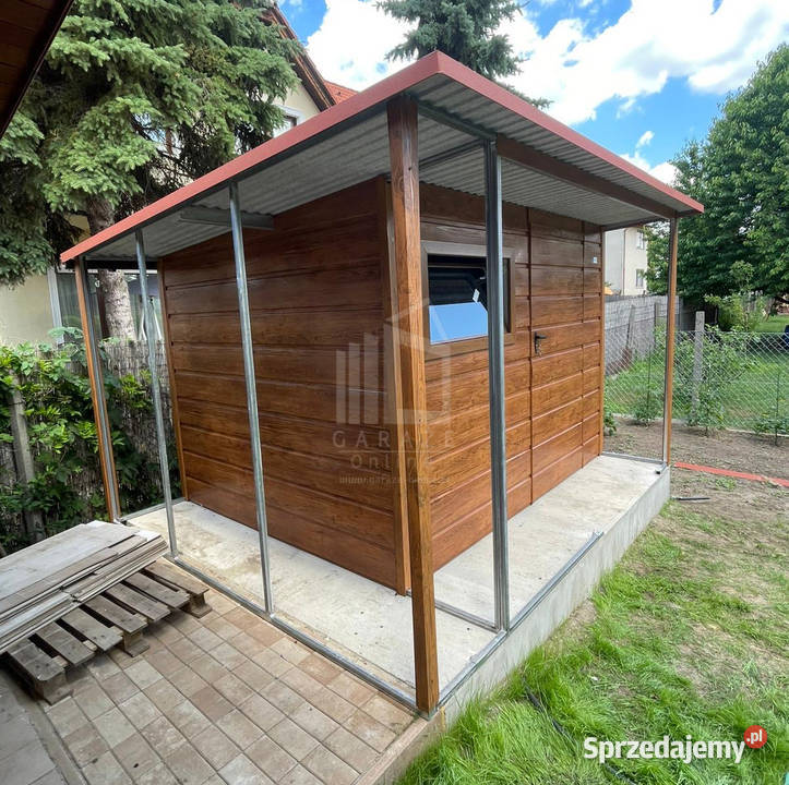 Domek ogrodowy 25x25m 2x wiaty drzwi okno Kalwaria Zebrzydowska sprzedam