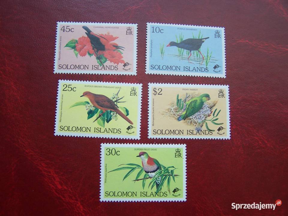 Wyspy Salomona 1990 MNH Mi 73842 Fauna Ptaki Tychy