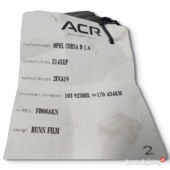 ALTERNATOR Opel Corsa D 14 16V Bosch 0124325171 Układ elektryczny silnika