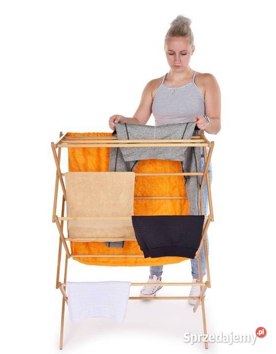 Bambusowa składana suszarka na pranie GoEco wys Warszawa