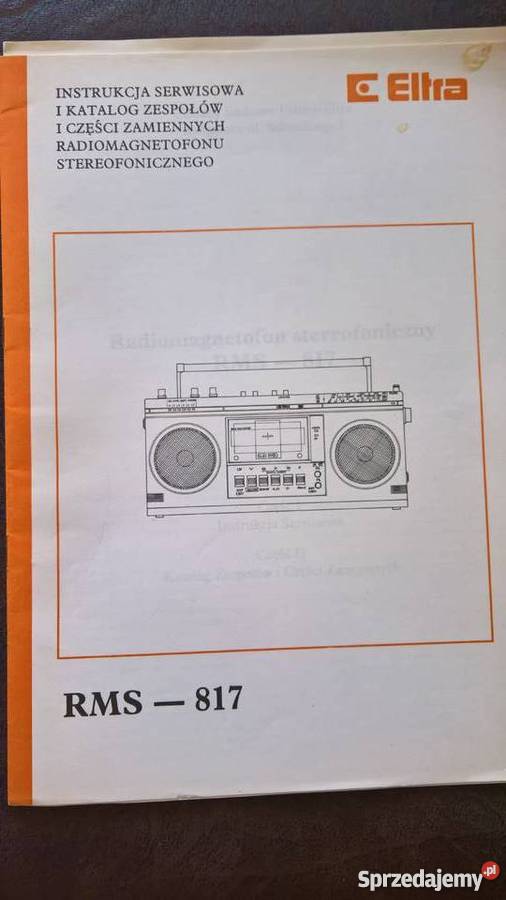 Instrukcje Serwisowe Radiomagnetofonu Unitra Pozostałe Wrocław