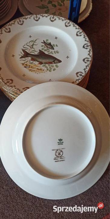 Talerz do ryb Limoges Francja Ze znamienitej Porcelana i szkło pomorskie Gdańsk sprzedam