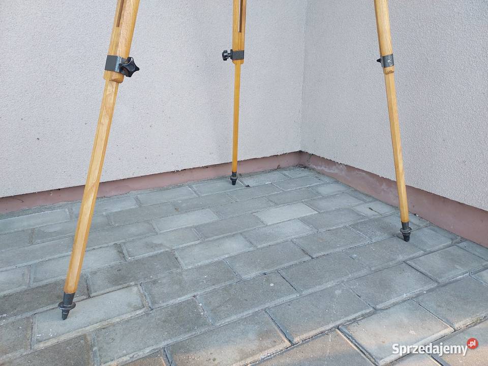 Stary drewniany trójnóg statyw fotograficzny Tczew