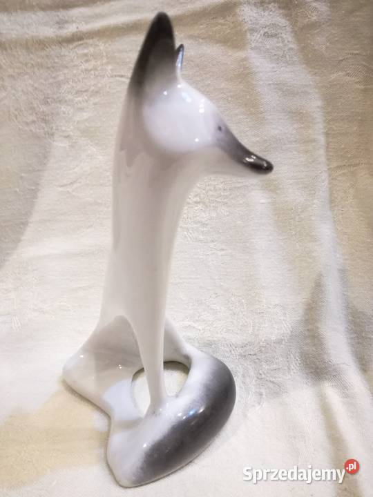 Figurka porcelanowa Ćmielów SIEDZĄCY LIS małopolskie Kraków