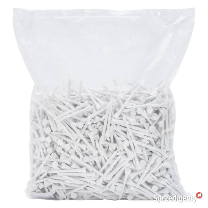 Kołki tee do golfa 1000 białe 83 mm bambusowe