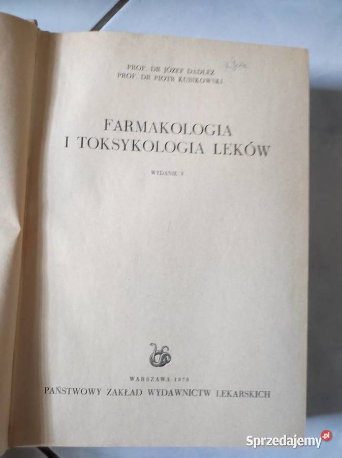 Farmakologia i toksykologia leków Dadlez
