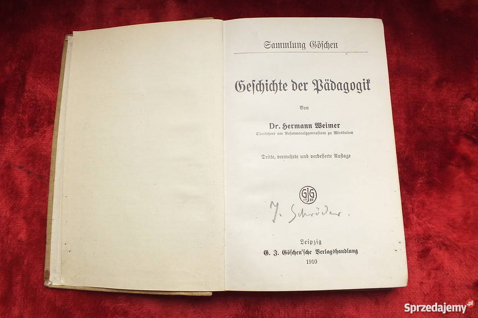 Stara niemiecka książka z 1910 roku