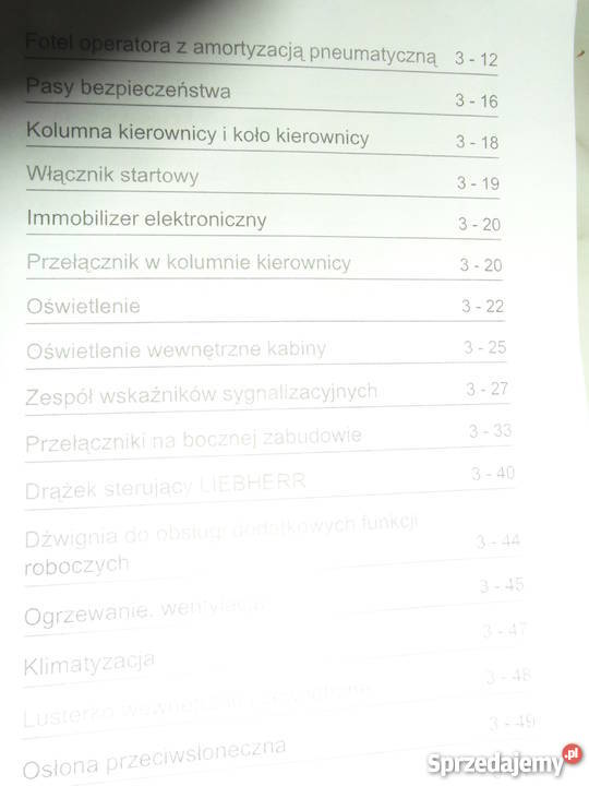 INSTRUKCJA OBSŁUGI DTR LIEBHERR L514 i inne Szczecin