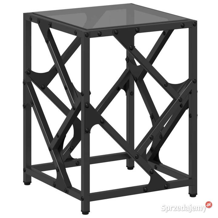 Stolik kawowy z czarnym szklanym blatem 30x30x41 Warszawa