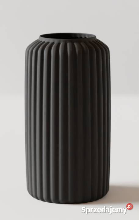 Wazon na kwiaty nowoczesny prosty paski biały Łódź sprzedam