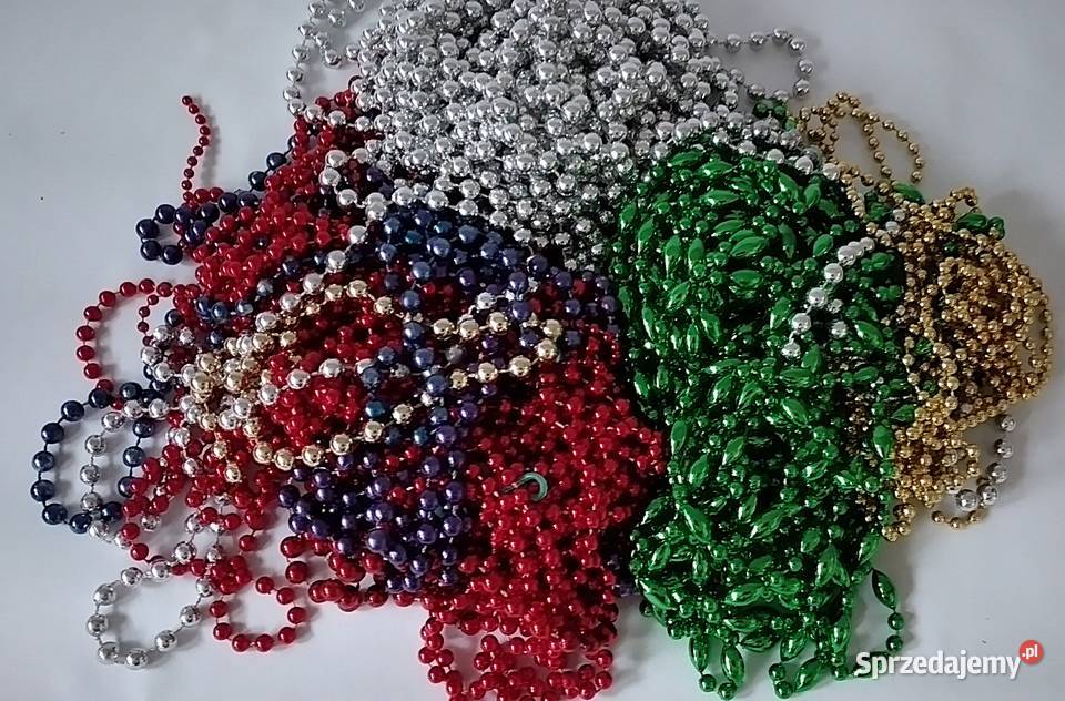 łańcuchy korale ozdoby choinka Bukowno