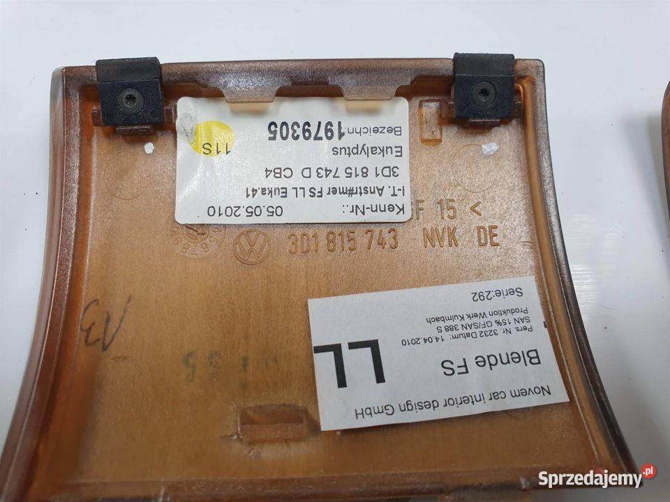 DEKORY KOMPLET VOLKSWAGEN PHAETON II LIFT osobowe kujawsko-pomorskie Lipno